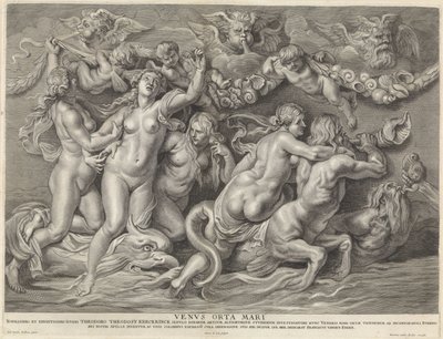 Vénusz a tengeren Venvs Orta Mari (cím a tárgyon) alkotó: Pieter de Jode (II)