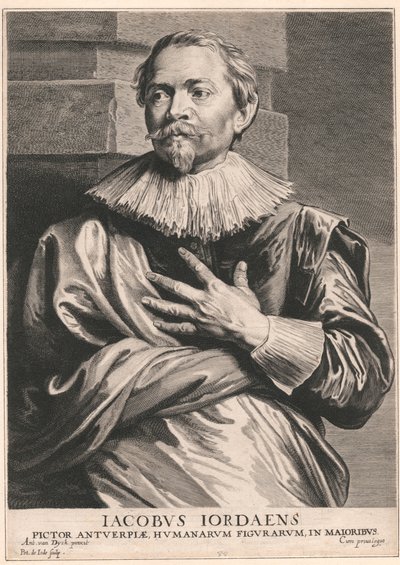 Jacobus Jordaens, Antwerpen festője, az emberi alakokról, őrnagyon alkotó: Pieter de Jode