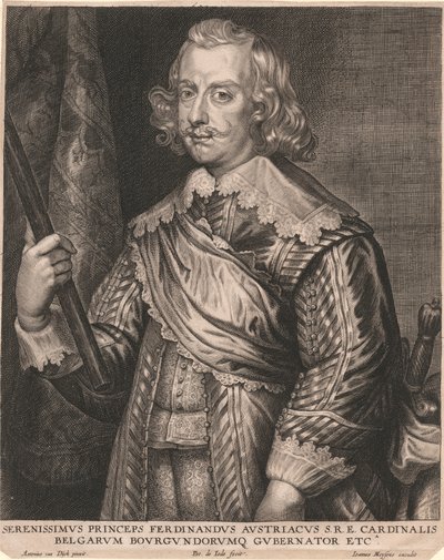 A legnyugodtabb Ferdinánd osztrák herceg S.R.E. A belgák bíborosa, Burgundia kormányzója stb. alkotó: Pieter de Jode