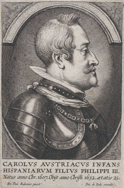 Ausztriai Károly, Spanyolország Infante portréja, profilban jobbra, kb. 1650. alkotó: Pieter de Jode II