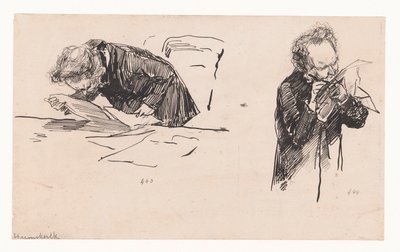 Heemskerck miniszter két vázlata a képviselőházban alkotó: Pieter de Josselin