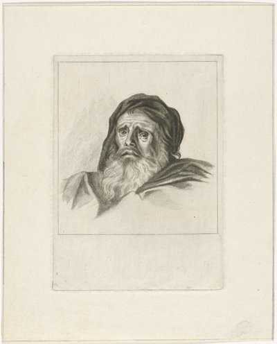 Egy szakállas férfi feje alkotó: Pieter de Mare