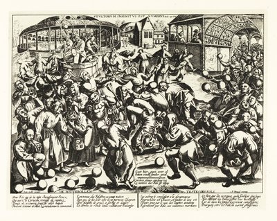 Bolondok ünnepe, középkor.1906 (litográfia) alkotó: Pieter the Elder (after) Bruegel