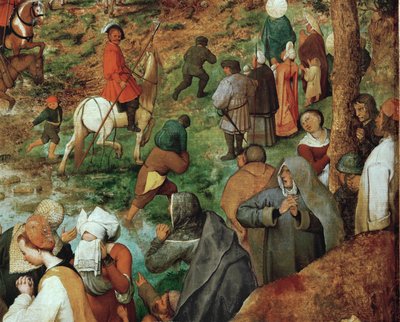 Jézus viszi a keresztet (festmény tölgyfára) alkotó: Pieter the Elder Bruegel
