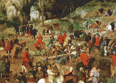 Jézus viszi a keresztet (festmény tölgyfára) alkotó: Pieter the Elder Bruegel