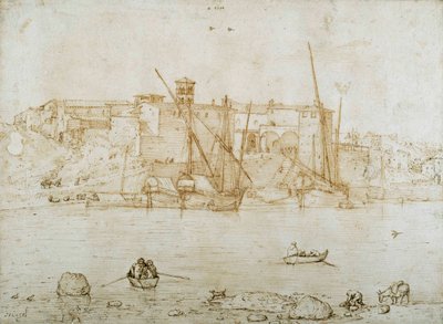 A Ripa Grande látképe, Róma, 1552 körül (toll és tus, papír) alkotó: Pieter Bruegel the Elder