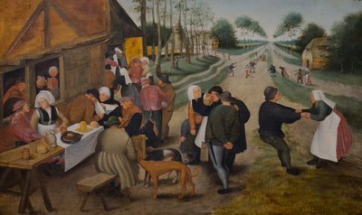 Flamand kermesse, 16. század második fele (Olaj, fa) alkotó: Pieter the Younger (studio of) Brueghel