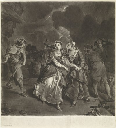 Susannah Maria Cibber színésznő Cordelia szerepében alkotó: Pieter van Bleeck