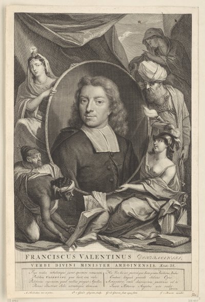François Valentijn portréja Francis Valentinus (cím a tárgyon) alkotó: Pieter van Gunst