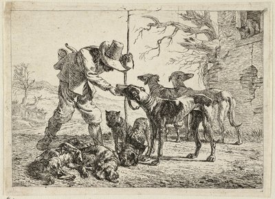 Vadász hét kutyával alkotó: Pieter van Laer