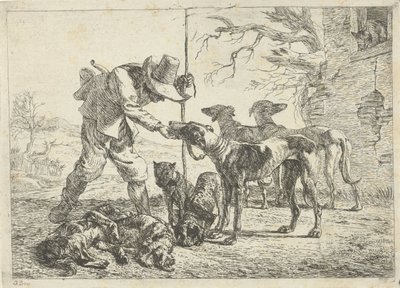 Vadász hét kutyával alkotó: Pieter van Laer