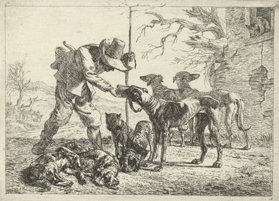 Vadász hét kutyával alkotó: Pieter van Laer