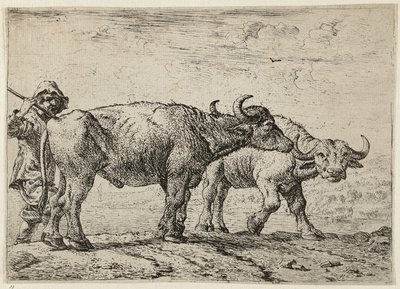 Két bivaly és egy pásztor alkotó: Pieter van Laer
