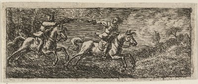 Két lovas harcol alkotó: Pieter van Laer