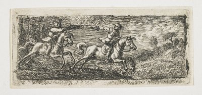Két lovas harcol alkotó: Pieter van Laer