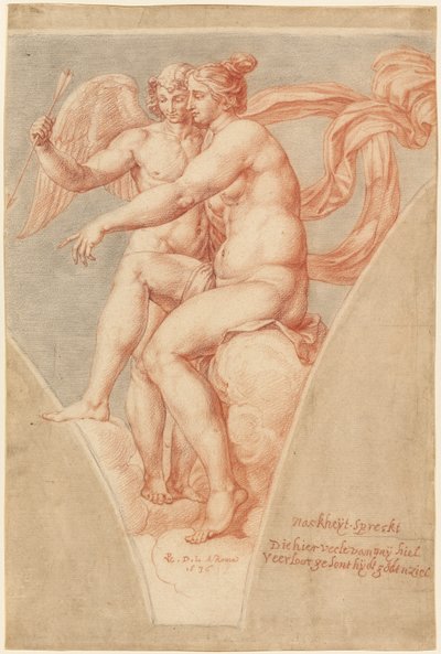 Vénusz és Ámor (Raffaello után) alkotó: Pieter van Lint