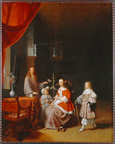 Frans Meerman, Leiden város jegyzője és családja ... alkotó: Pieter van Slingelandt