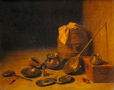 Ustensiles de cuisine - Konyhai eszközök ... alkotó: Pieter van den (c.1613 c.73) Bosch