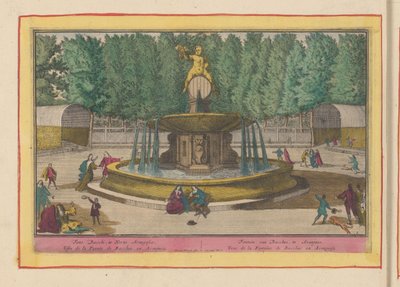 Bacchus szökőkútja az Aranjuez királyi palota kertjében Bacchus szökőkútja, Aranjues (cím a tárgyon) Theatrum Hispaniae (...) (sorozat címe) alkotó: Pieter van den Berge