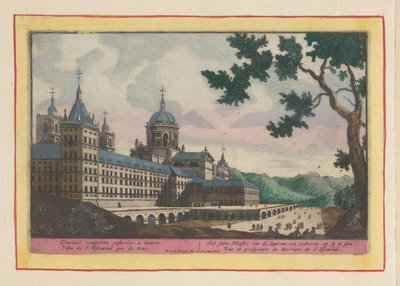 Kilátás az Escorial hátuljára Az én kolostor S. Laurens; hátulról látható vkinek (cím a tárgyon) Theatrum Hispaniae (...) (sorozat címe) alkotó: Pieter van den Berge