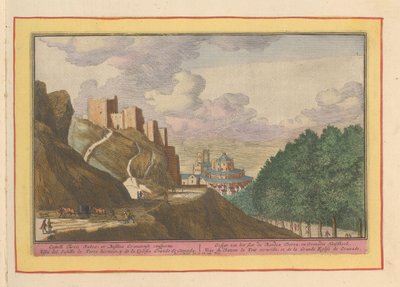Kilátás az Alcazabára és a granadai katedrálisra A Rooden Tooren kastély gesigtje és a Granades Hoofdkerk (cím a tárgyon) Theatrum Hispaniae (...) (sorozat címe) alkotó: Pieter van den Berge