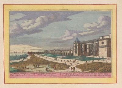 Kilátás a belémi Jeromos-kolostorra Bellem gyönyörű temploma, a Tajo-n, Lisszabonon kívül (cím a tárgyon) Theatrum Hispaniae (...) (sorozat címe) alkotó: Pieter van den Berge