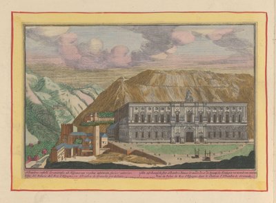 Kilátás az V. Károly palotára, Granadában Az afrikai kastély, Alhambre, Granade; a spanyol királyok újították fel; van vooren (cím a tárgyon) Theatrum Hispaniae (...) (sorozat címe) alkotó: Pieter van den Berge