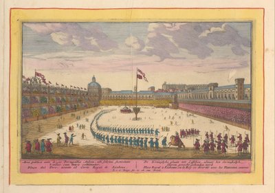 Palota tér Lisszabonban Lisszabon királyi helye, ahol a szórakoztató bikaviadalt tartották (cím a tárgyon) Theatrum Hispaniae (...) (sorozat címe) alkotó: Pieter van den Berge