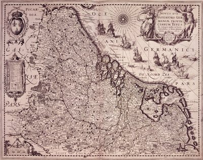 Egyesült Hollandia tartomány térképe (metszet) alkotó: Pieter van den Keere