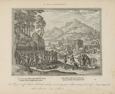 Abraham en de koning van Sodom Legyen ez a vasfal (cím a tárgyon) A szent jelképek és mindkét testamentum főbb története (Oude Testament) (sorozat címe) Könyvek képei és figurái (sorozat címe) alkotó: Pieter van der Borcht (I)