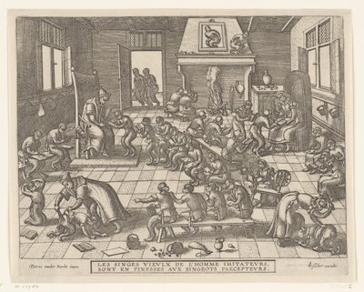 Apenschool Apenspel (sorozat címe) alkotó: Pieter van der Borcht (I)