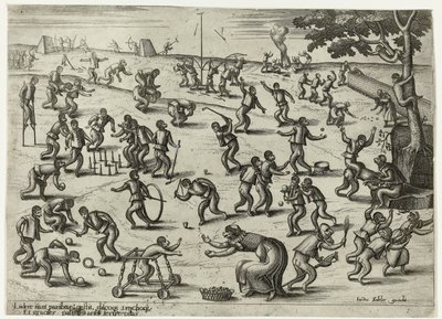 gyerekjátékok Majomjáték (sorozat címe) alkotó: Pieter van der Borcht (I)