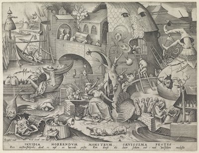 Irigység Invidia (cím az objektumon) A hét halálos bűn (sorozat címe) alkotó: Pieter van der Heyden