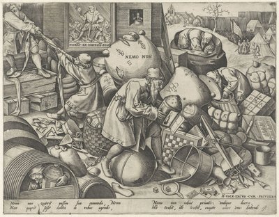 minden ember Az önzés allegóriája Elck (cím az objektumon) alkotó: Pieter van der Heyden