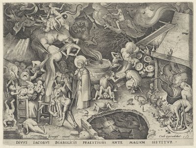 Nagyobb Jakab találkozik Hermogenes mágussal Hermogenes mágus története (sorozat címe) alkotó: Pieter van der Heyden