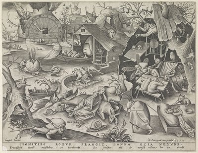Lustaság Desidia (cím a tárgyon) A hét halálos bűn (sorozat címe) alkotó: Pieter van der Heyden