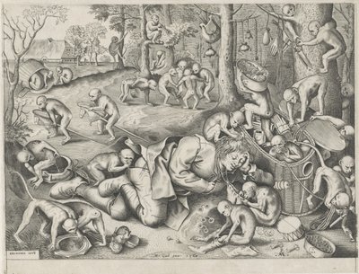 házaló, akit majmok raboltak ki alkotó: Pieter van der Heyden