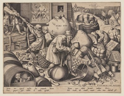 "Nemo Non" (Minden ember a saját hasznát keresi) alkotó: Pieter van der Heyden