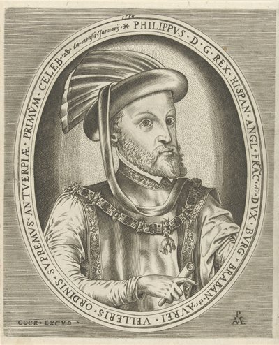 Fülöp, Spanyolország királyának portréja Uralkodók portréi (sorozat címe) alkotó: Pieter van der Heyden