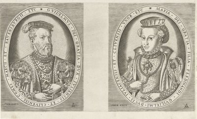 II. Vilmos gelrei herceg és Osztrák Mária, Gelre hercegnő portréi Uralkodók portréi (sorozat címe) alkotó: Pieter van der Heyden
