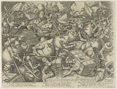 Harc a pénzeszsákok és a perselyek között Divitiae faciunt fures / Les Richesses font des larrons / Ryckdom maeckt thieves (cím a tárgyon) alkotó: Pieter van der Heyden