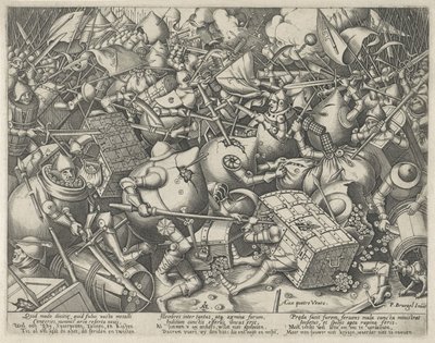 Harc a pénzeszsákok és a pénzesládák között alkotó: Pieter van der Heyden