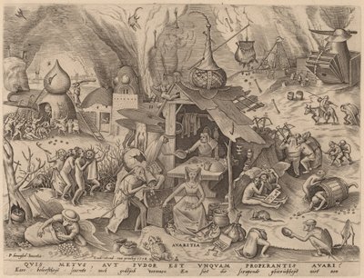 Kapzsiság alkotó: Pieter van der Heyden after Pieter Bruegel the Elder