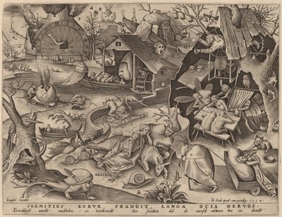 Lajhár alkotó: Pieter van der Heyden after Pieter Bruegel the Elder