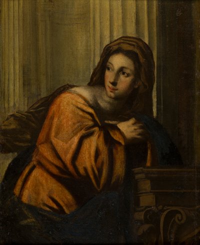 Magdolnaként azonosított hölgy, 1623-78 körül (Olaj, vászon, fatáblára ragasztott) alkotó: follower of Pietro Della Vecchia