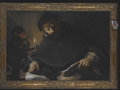 Szent Domonkos és az ördög (olaj, vászon) alkotó: Pietro (1605 78) Della Vecchia