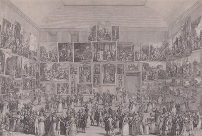 Kiállítás a Salon du Louvre-ban 1787-ben. alkotó: Pietro Antonio Martini