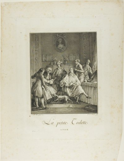 A kis WC, a Monument du Costume Physique et Morale de la fin du XVIIIe siècle-ből alkotó: Pietro Antonio Martini