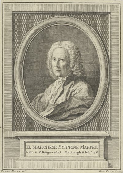 Scipione Maffei költő portréja 1675-1755, c. 1750. alkotó: Pietro Antonio Rotari