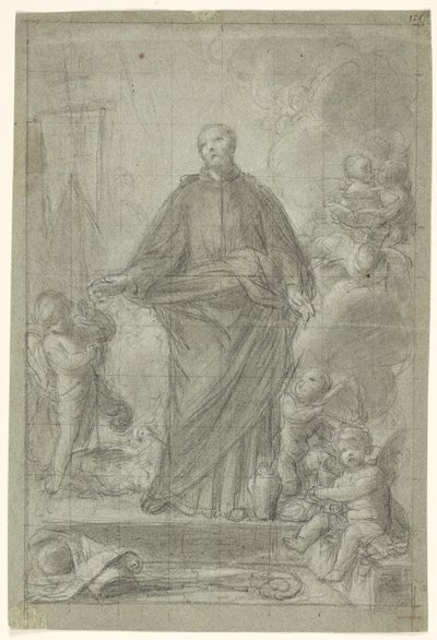 Thiene-i Szent Cajetán (?) puttival körülvéve alkotó: Pietro Antonio de Pietri